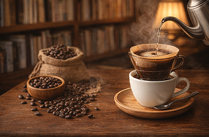 温かいコーヒー